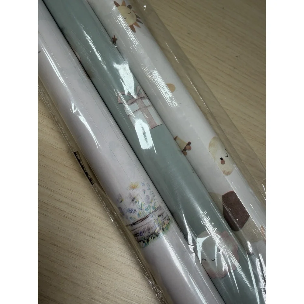Beautiful‎ Gift Wrapping Paper Rolls for Baby Shower - Cute Set of 3